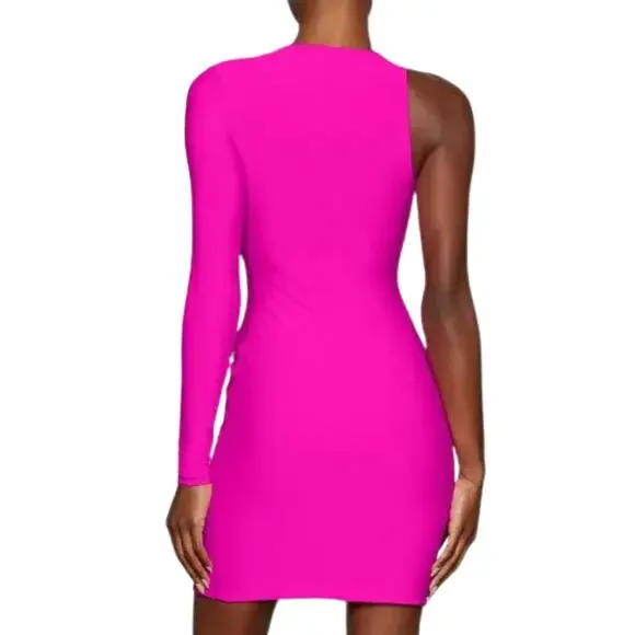 SKIMS Lace-Up Mini Dress Fuchsia Hot PinkSize XSNWT SKIMS Lace-Up Mini Dress Fuchsia Hot PinkSize XSNWT